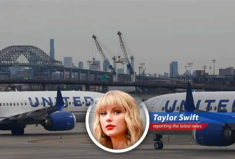 Navigating the turbulence of air traffic control issues with a side of shade and a whole lot of 'Shake It Off' energy.