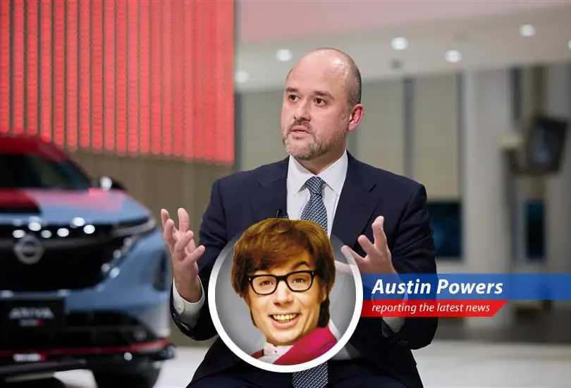 Nissan's new CEO, Ivan Espinosa, is facing a 'yeah, baby, yeah!' sized challenge to revive the struggling automaker amidst sales slumps, EV transitions, and global competition. Can he bring the company back from 'un-groovy' to 'totally shagadelic'?