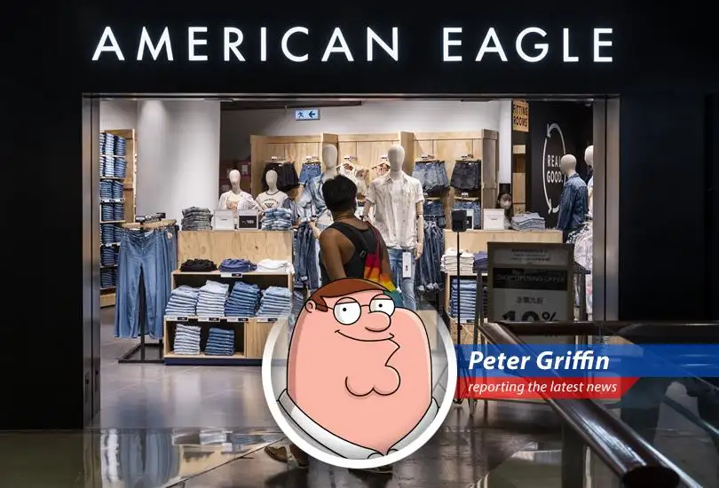 Peter Griffin reports on American Eagle's disappointing earnings, blaming everything from bad merchandising to those darn tariffs!
