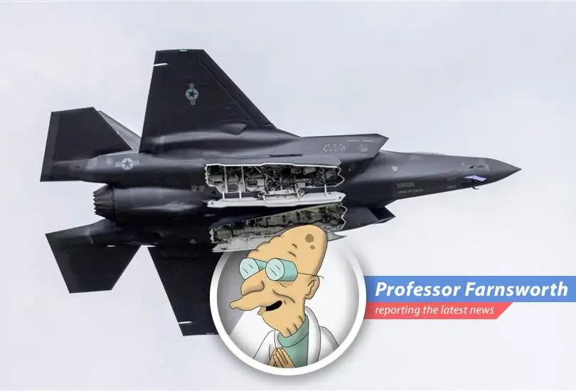 Professor Farnsworth dissects Lockheed Martin's Q1 earnings, revealing a fascinating correlation between war, profit, and slightly worrying trends in international relations. Wernstrom!