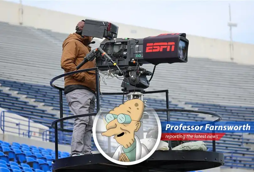 Professor Farnsworth reports on ESPN's shocking decision to name their new all-access streaming service 'ESPN,' a move so bold it's almost…stupid?