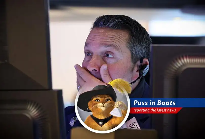 Puss in Boots reports on Stifel's prediction of a looming stock market correction, filled with wit, swashbuckling commentary, and a dash of Leonidas.