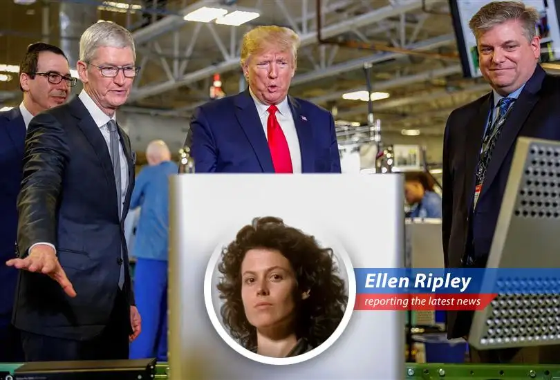 Ripley reports on the brewing battle between Trump and Apple over iPhone production, with a healthy dose of skepticism and a side of space-horror flashbacks.