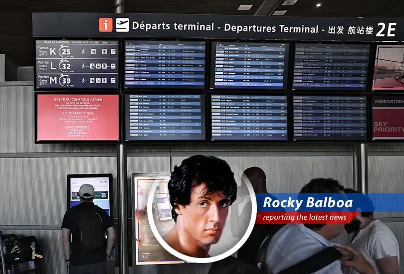 Rocky Balboa reports on the French air traffic controller strike causing flight cancellations and passenger headaches, just as summer vacations kick off.