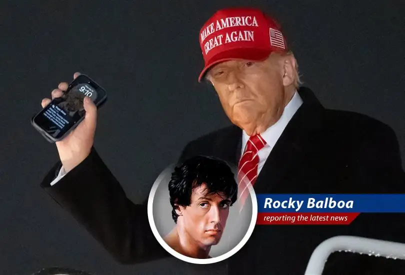 Rocky Balboa reports on the Trump Organization's new mobile phone plan and smartphone, blending humor, satire, and a touch of South Philly grit.