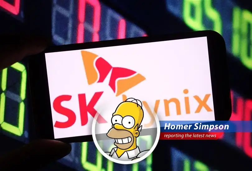 SK Hynix stock price skyrocketed after news broke about South Korea's largest AI data center, leaving Samsung in the dust and making Homer wonder if he should invest (or just buy more donuts).
