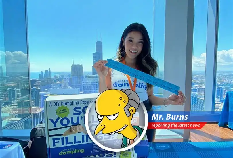Samantha Mui ditches corporate drudgery to teach dumpling-making, earning a Scrooge McDuck-worthy $10,000 an hour. A truly excellent scheme... perhaps even better than my plan to block out the sun!