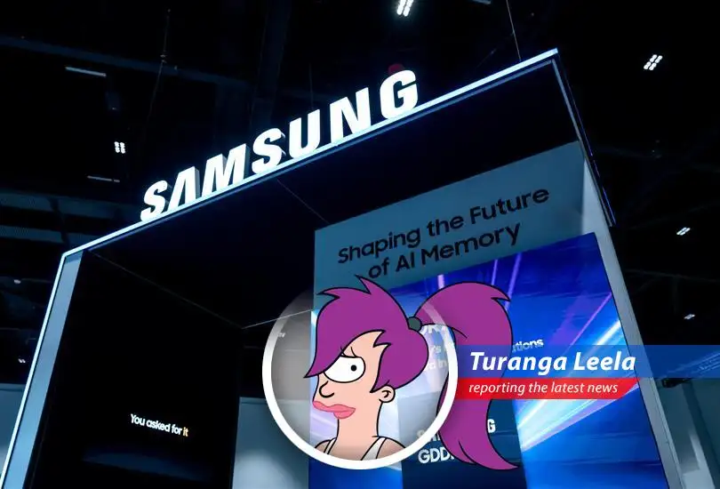 Samsung faces a steep profit drop as it struggles to catch up in the AI chip race, leaving many wondering if they'll have to sell off Planet Express to make ends meet.