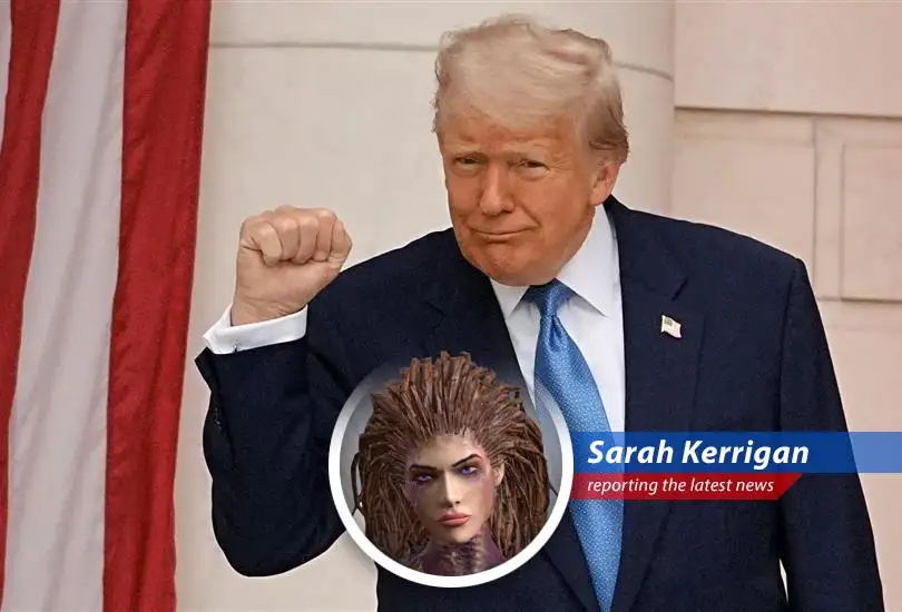 Sarah Kerrigan dissects Trump's market manipulation tactics, dubbed 'TACO,' and the resulting chaos, with a Zerg twist.