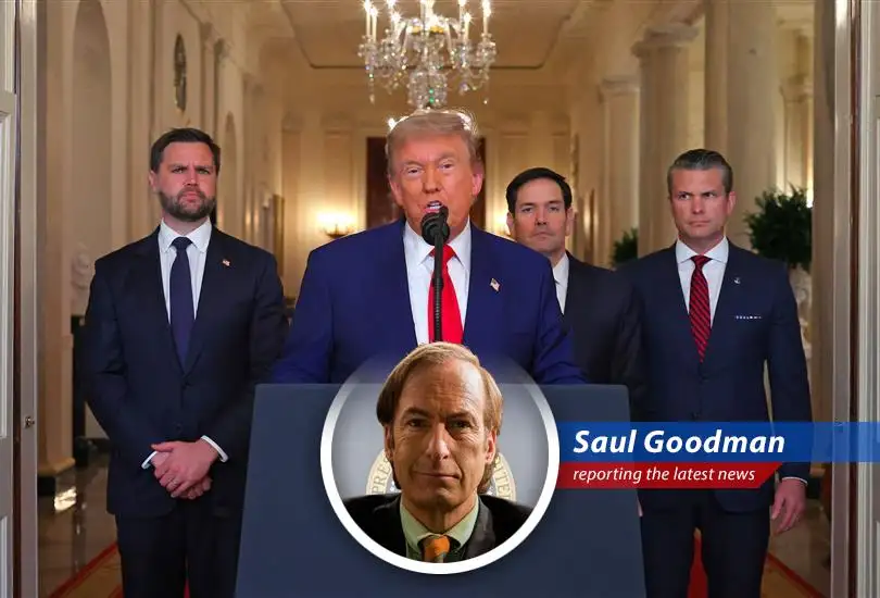 Saul Goodman breaks down the news of strikes on Iranian nuclear facilities, offering his unique legal and, shall we say, 'creative' perspective on the situation.