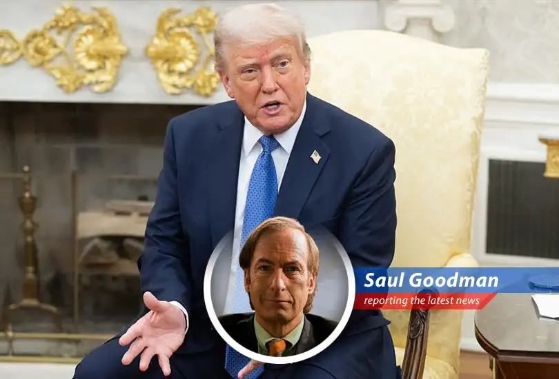 Saul Goodman investigates Trump's denial of market pressure on tariff delays, with a side of market 'yips' and negotiation drama.