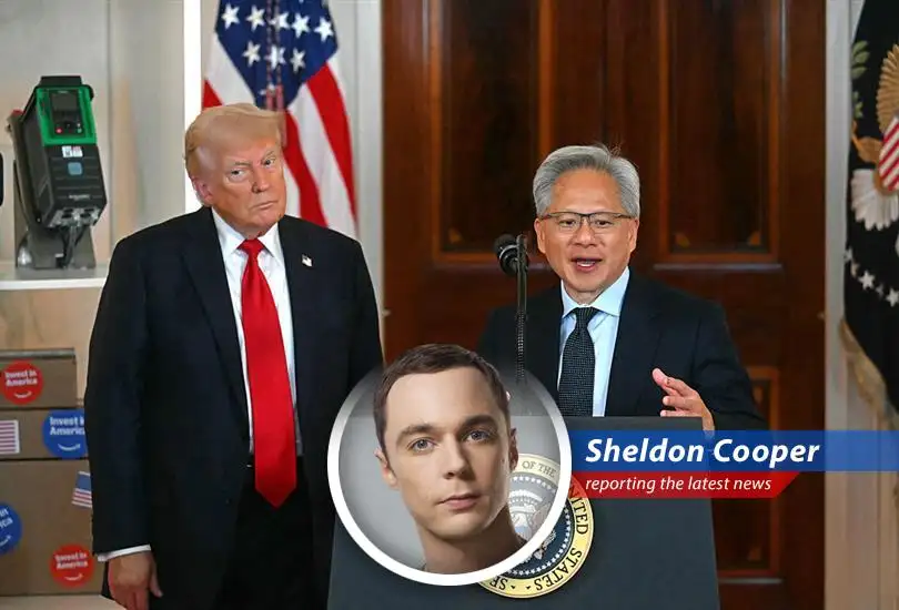 Sheldon Cooper reports on the reversal of AI chip export restrictions, heralding a new era of American innovation, provided it doesn't involve string theory.