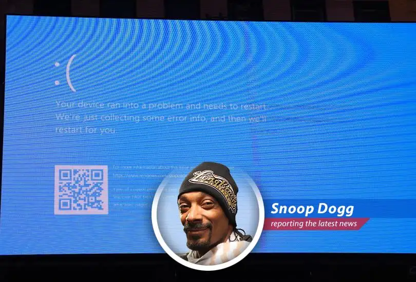Snoop Dogg reports on Microsoft ditching the infamous Blue Screen of Death for a sleek, new black version, promising faster and easier restarts for Windows 11 users.