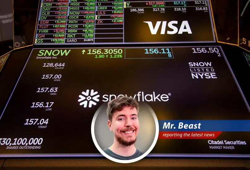 Snowflake stock skyrockets after blowing past revenue expectations, proving data analytics is the new 'giving away millions' trend.