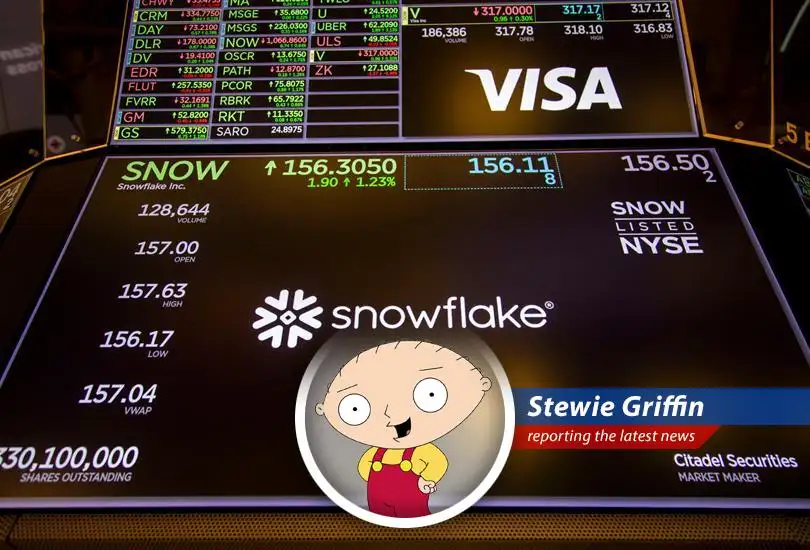 Snowflake's impressive Q1 2026 results send stock skyrocketing, leaving analysts and simpletons alike in awe, while I, Stewie Griffin, bask in the glow of my financial acumen.