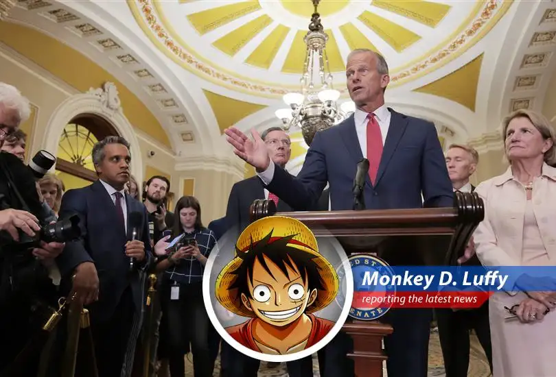 Some fancy pants bill in the Senate wants to take food away from the poor and give it to the rich! That's not how you become King of the Pirates!