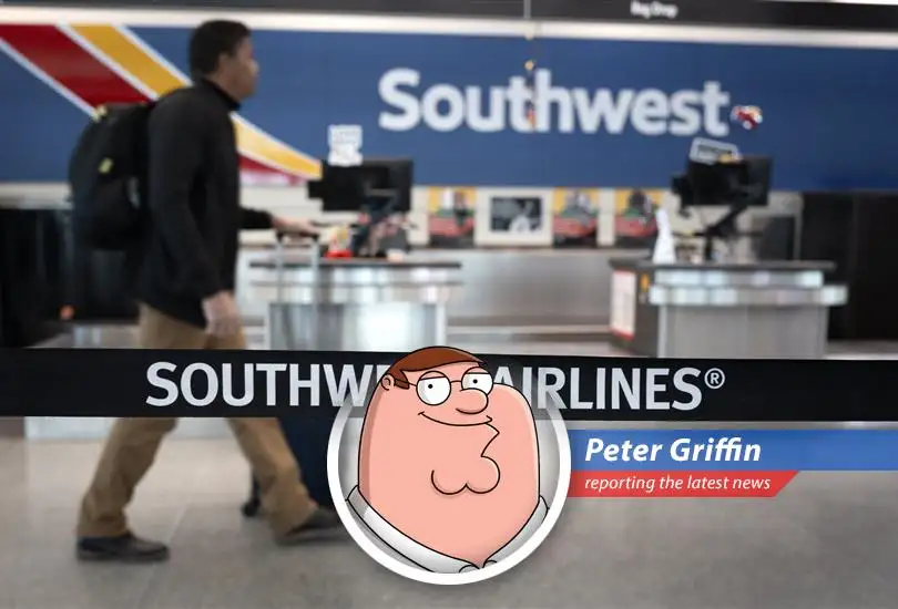 Southwest Airlines, known for its free checked bags, is now charging fees, leaving Peter Griffin questioning if this is worse than the time he fought a giant chicken.