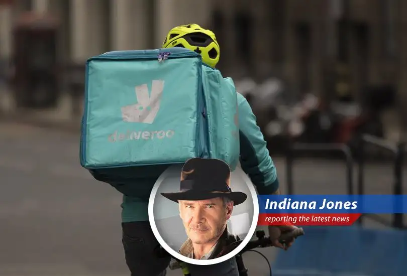 The British food delivery service Deliveroo gets swallowed whole by American giant DoorDash, marking the end of a rocky public ride.