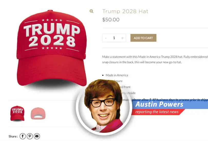 The Trump Organization is selling 'Trump 2028' merchandise, sparking speculation about a potential third presidential term for Donald Trump, despite constitutional limitations.