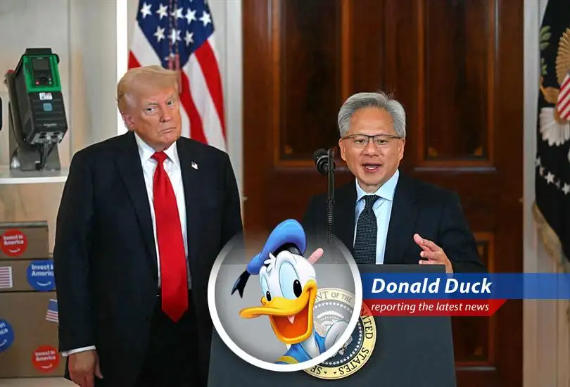 The Trump administration is scrapping a Biden-era AI chip rule, sending Nvidia shares sky-high! What's a duck to make of it all?