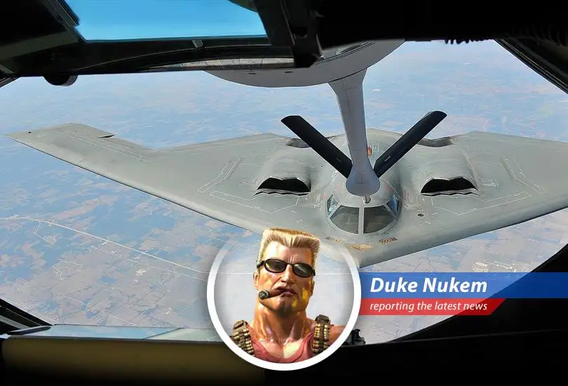 The U.S. sends B-2 bombers to Guam amidst Middle East tensions, possibly packing some serious heat for Iran. Time to kick ass and chew bubblegum... and I'm all outta gum.