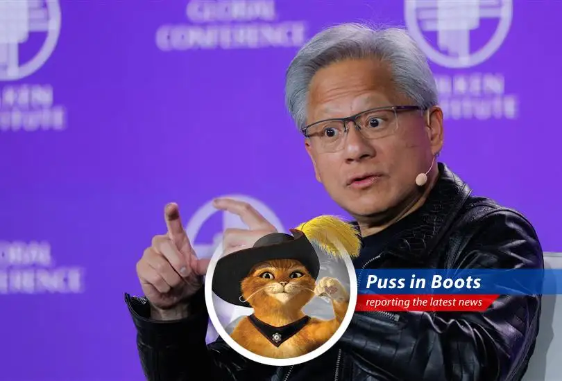 The suave Puss in Boots reports on Nvidia's strategic pirouette in China, export controls, and what it all means for the future of AI... and milk!