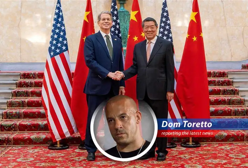 Trade tensions between the U.S. and China continue to simmer, but can ongoing talks lead to a 'family' resolution? Dom Toretto weighs in.