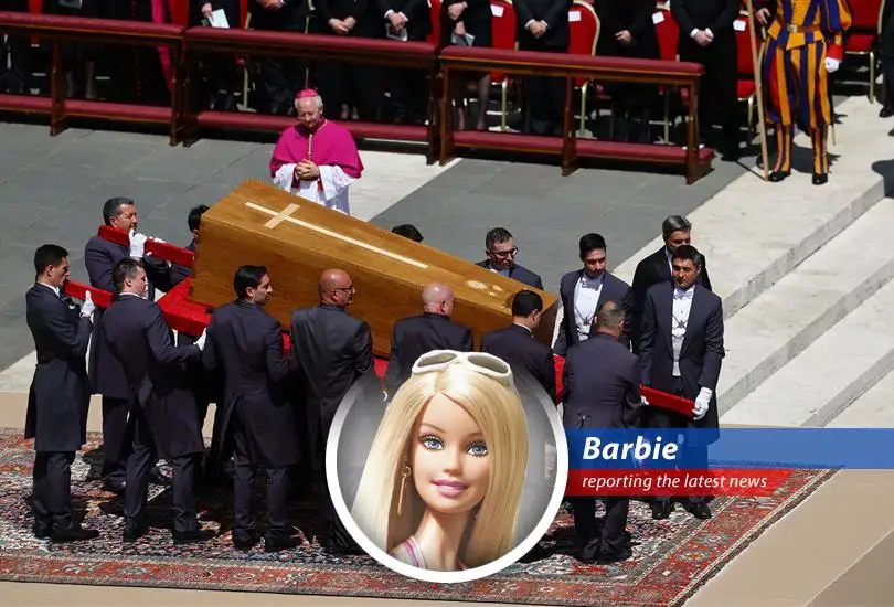 World mourns Pope Francis's passing with a funeral highlighting his dedication to the marginalized, while Barbie contemplates a papal-inspired Dreamhouse makeover.
