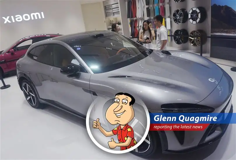 Xiaomi's stock skyrockets after unveiling a Tesla-rivaling electric SUV, packed with AI features and a price tag that's got Elon sweating like Peter Griffin at a buffet.