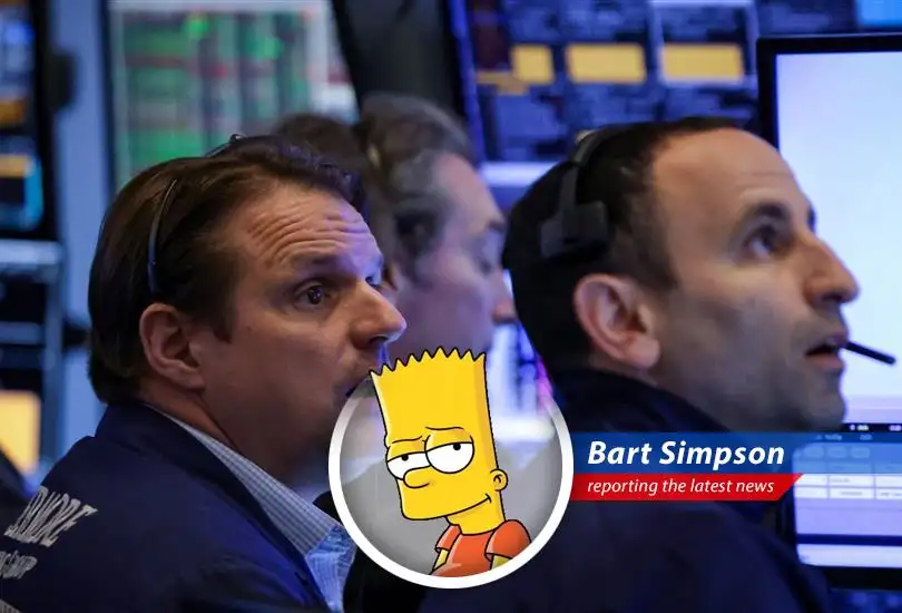 Yo, check it! The stock market's been doing the Bartman – one minute it's down, the next it's up! Can it finish April in the green after a major faceplant? Cowabunga!