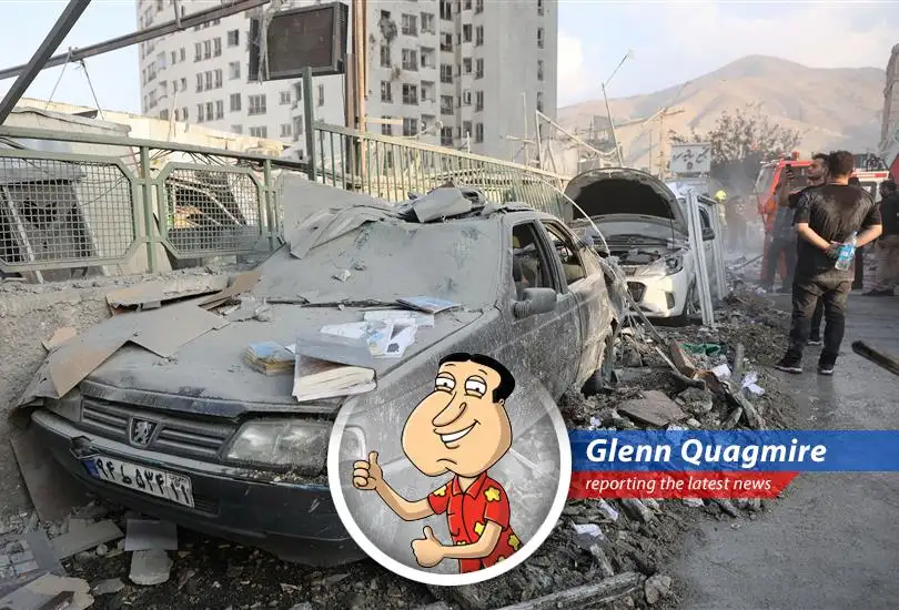 Your favorite sex-crazed neighbor, Glen Quagmire, reports on the fiery clash between Israel and Iran, with a dash of humor, a sprinkle of satire, and a whole lot of Giggity!