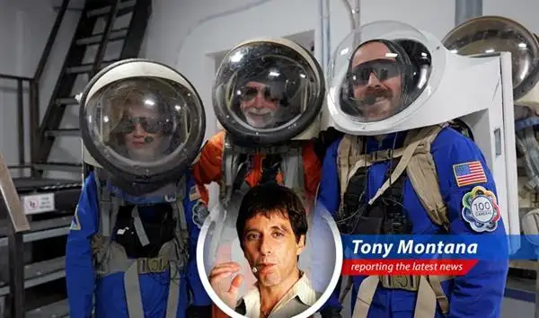 A crew of wannabe Martians chills in Utah, playing astronaut and getting ready for Elon Musk's big Martian party. Talk about a bunch of Marys... image