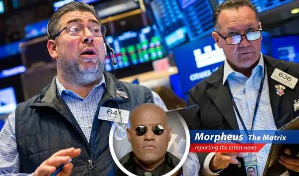 A deep dive into the stock market's recent highs, juxtaposed with economic uncertainties and looming AI threats, viewed through the lens of Morpheus. image