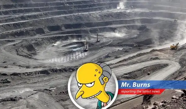 A satirical look at China's control over rare earth elements and the West's feeble attempts to break free, penned by C. Montgomery Burns himself. image