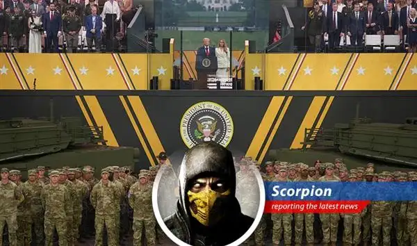 Amidst political turmoil and nationwide protests, President Trump's military parade ignites fury and division across the realms, while a killer lurks in the shadows. image