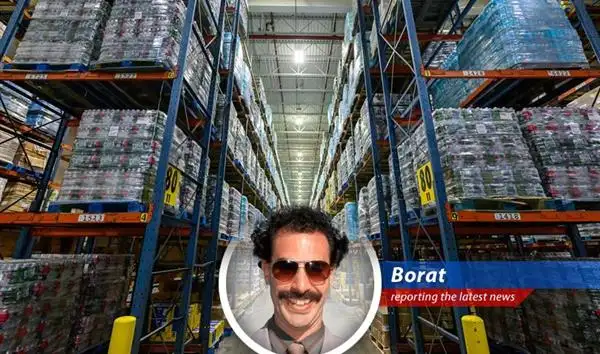 Borat investigates how tariffs and trade wars are making American prices go 'high five!' while shelves are looking emptier than my fridge after a visit from Azamat. image