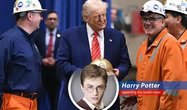 Former President Trump approves U.S. Steel's merger with Nippon Steel, stirring confusion and promises of golden shares and tariff hikes – a saga worthy of a Daily Prophet headline. image
