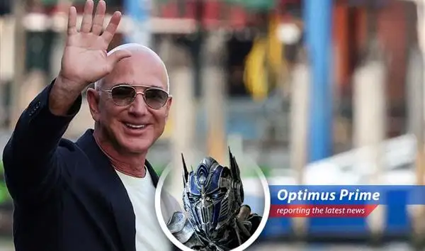 Jeff Bezos unloads a chunk of Amazon stock, fueling speculation and wedding bill payments. Optimus Prime investigates. image