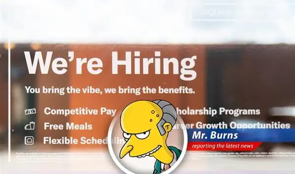 Mr. Burns dissects conflicting jobs reports, highlighting government influence and potential market schisms, all while plotting his next power plant scheme. image