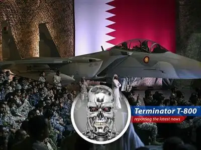 A Terminator's take on Iran's missile attack on Al-Udeid Air Base in Qatar, US response, and the ensuing geopolitical chaos. Hasta la vista, baby! image