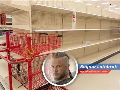 A Viking's take on how paused tariffs are failing to solve retail shortages and economic uncertainty, leaving traders in a sea of confusion. image