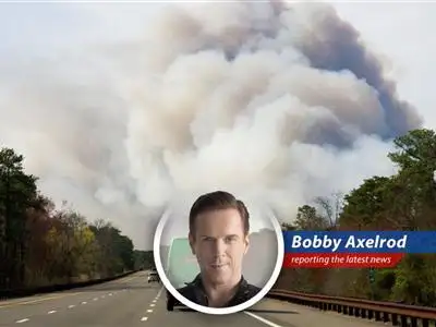 A bonehead's bonfire in the Pine Barrens turns into a multi-state air quality crisis. Time to short some hazmat suits? image