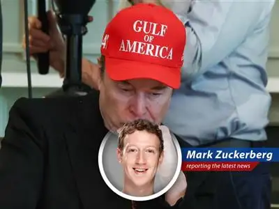 A humorous take on the Elon Musk-Donald Trump feud and its impact on Tesla's stock, viewed through the eyes of a certain tech billionaire. image