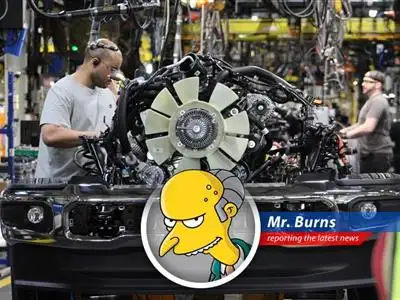 A look at Ford's Expedition reveals the complex reality of global automotive supply chains, where even American-made cars rely on foreign parts, much to the chagrin of industrialists like Mr. Burns. image