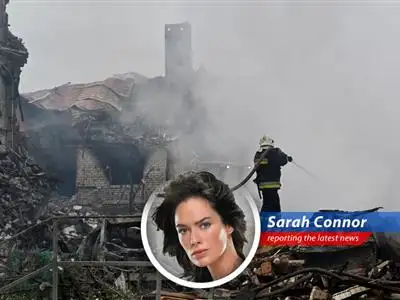 A massive Russian aerial attack rocks Ukraine on Kyiv Day, leaving death and destruction in its wake, highlighting the urgent need for stronger international action. image