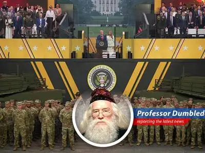 A military parade in Washington, D.C., intended to celebrate the U.S. Army's 250th anniversary, was overshadowed by political assassinations and widespread protests, revealing deep divisions within the Muggle world. image