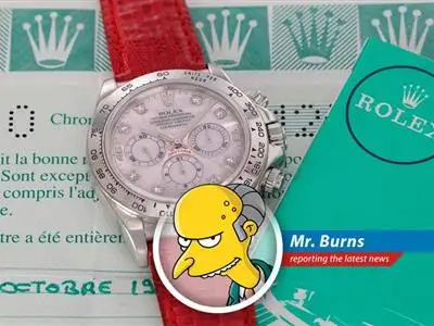 A rare 1999 platinum Rolex Daytona, shrouded in mystery and dripping with diamonds, is set to fetch millions at auction, proving that time truly is money... especially mine. image