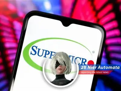 A report on the latest stock market trends, featuring tech sector updates, analyst picks, and the surprising resilience of Nike, all viewed through the existential lens of a YoRHa android. image