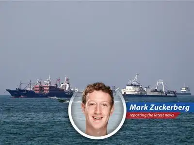 A satirical look at Iran's potential Strait of Hormuz closure and its impact on global oil markets, viewed through the lens of Mark Zuckerberg. image