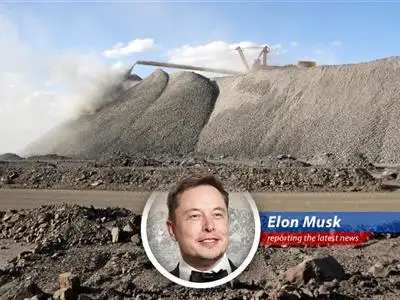 A satirical take on China's control of rare earth elements and its impact on the auto industry, featuring Elon Musk's perspective and potential solutions. image